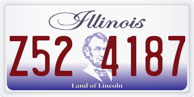 IL license plate Z524187