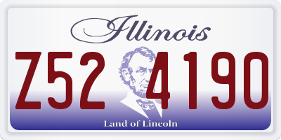 IL license plate Z524190