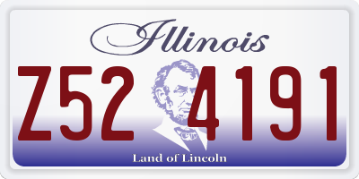 IL license plate Z524191