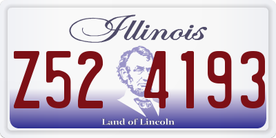 IL license plate Z524193