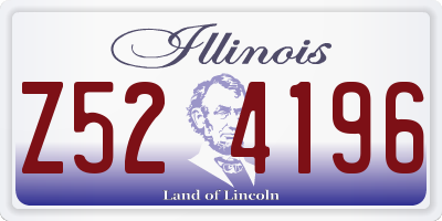 IL license plate Z524196