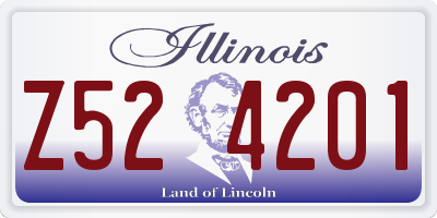 IL license plate Z524201