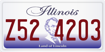 IL license plate Z524203