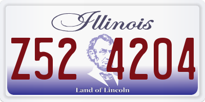 IL license plate Z524204