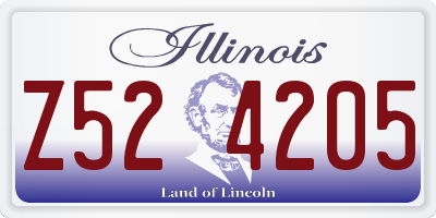 IL license plate Z524205