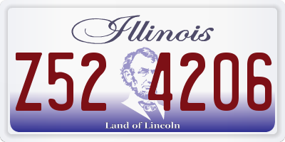 IL license plate Z524206