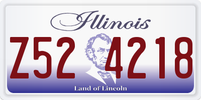 IL license plate Z524218