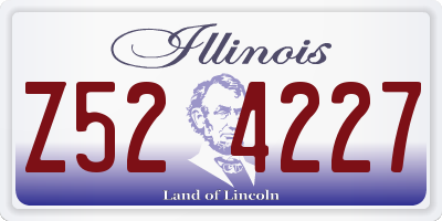 IL license plate Z524227