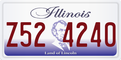 IL license plate Z524240