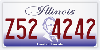 IL license plate Z524242