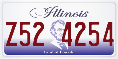 IL license plate Z524254