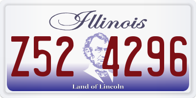 IL license plate Z524296