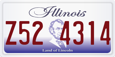 IL license plate Z524314