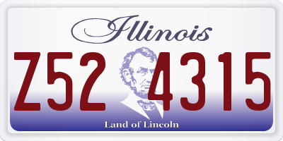 IL license plate Z524315