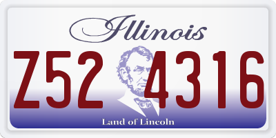 IL license plate Z524316