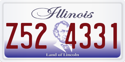 IL license plate Z524331