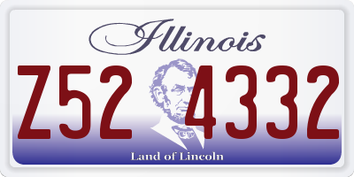 IL license plate Z524332