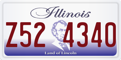 IL license plate Z524340