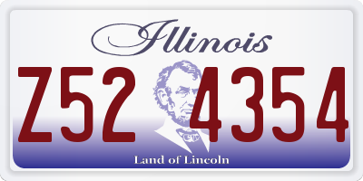 IL license plate Z524354