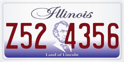 IL license plate Z524356