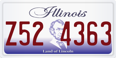 IL license plate Z524363