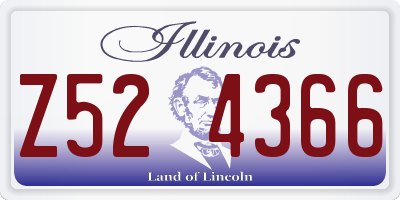 IL license plate Z524366