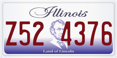IL license plate Z524376