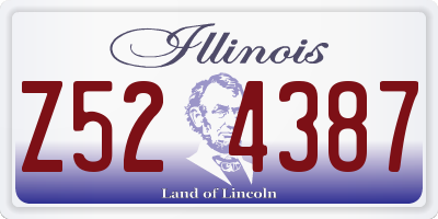IL license plate Z524387