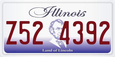 IL license plate Z524392