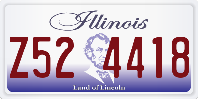 IL license plate Z524418