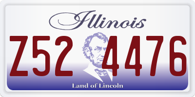 IL license plate Z524476
