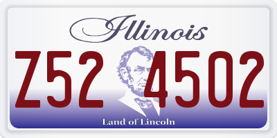 IL license plate Z524502