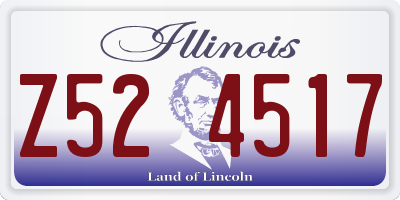IL license plate Z524517