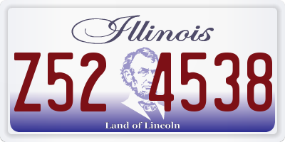 IL license plate Z524538