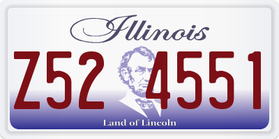 IL license plate Z524551