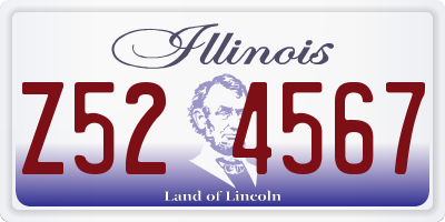 IL license plate Z524567