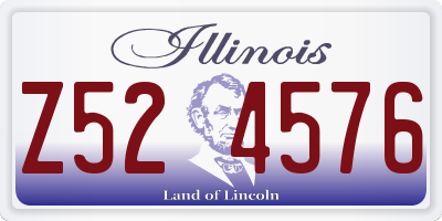 IL license plate Z524576
