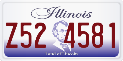 IL license plate Z524581