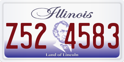 IL license plate Z524583