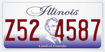 IL license plate Z524587
