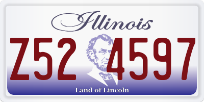 IL license plate Z524597