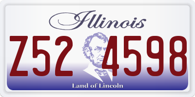 IL license plate Z524598