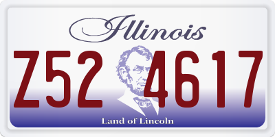 IL license plate Z524617