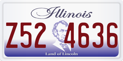 IL license plate Z524636
