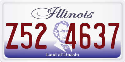 IL license plate Z524637