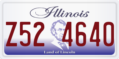IL license plate Z524640