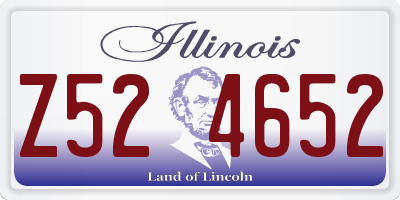 IL license plate Z524652