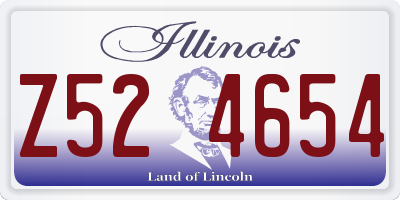 IL license plate Z524654