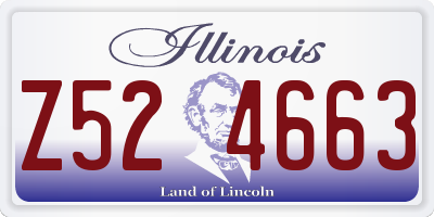 IL license plate Z524663