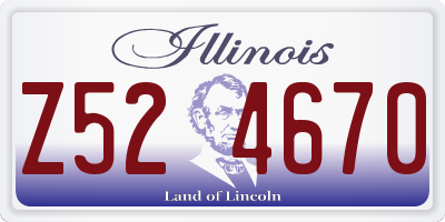 IL license plate Z524670
